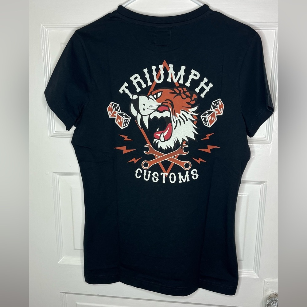 Triumph Black and Orange Graphic Tee